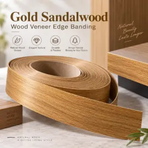 Gold Sandalwood Wood Veneer Edge Banding